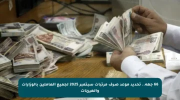 66 جهة.. تحديد موعد صرف مرتبات سبتمبر 2025 لجميع العاملين بالوزارات والهيئات